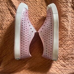 Native Sparkly Pink Slip On Jefferson Bling Girls Shoes j6